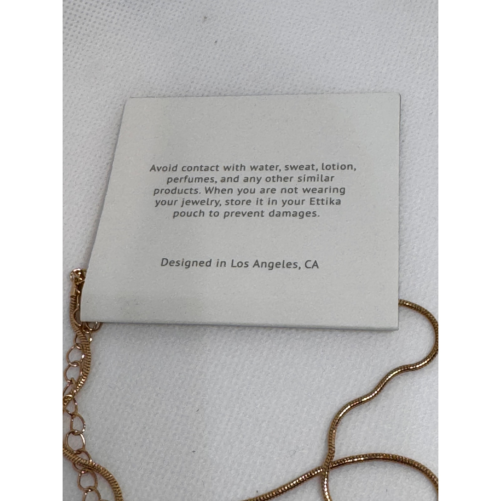 New Ettika Anthropology 18k Goldplated Twisted Crystal Initial Necklace M — image 4 of 5